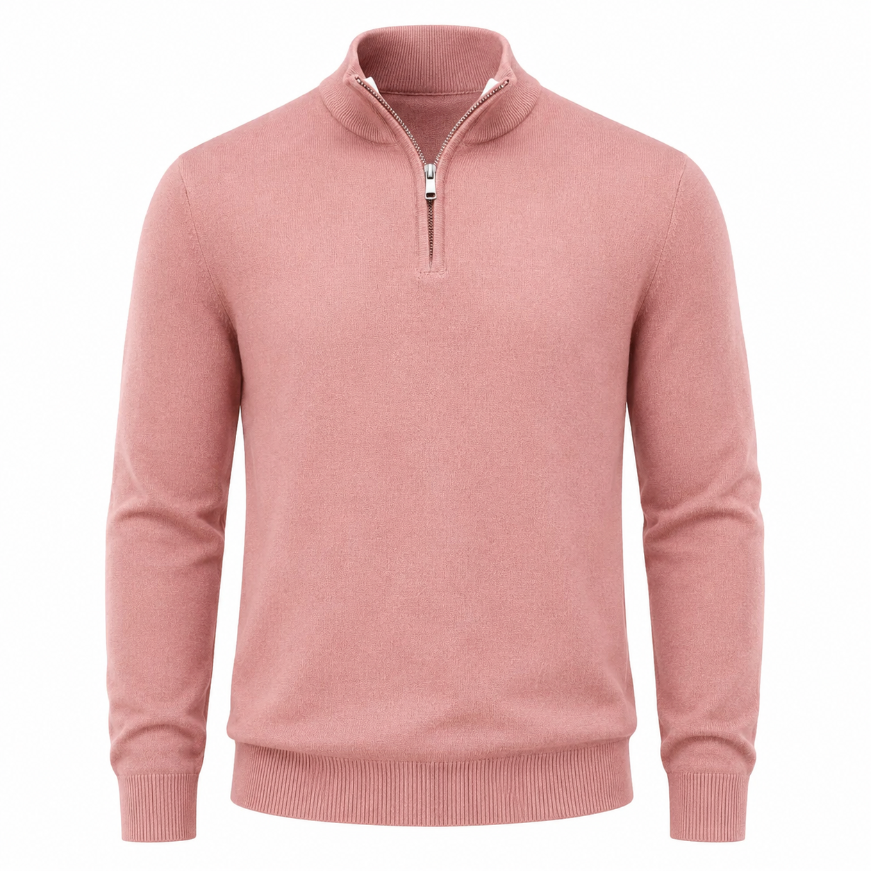 Leichter Viertelreißverschluss-Pullover für Herren
