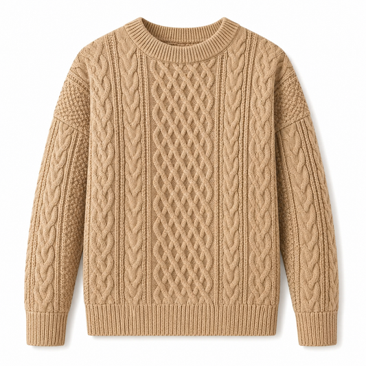 Men’s Cable Knit Wool Jumper