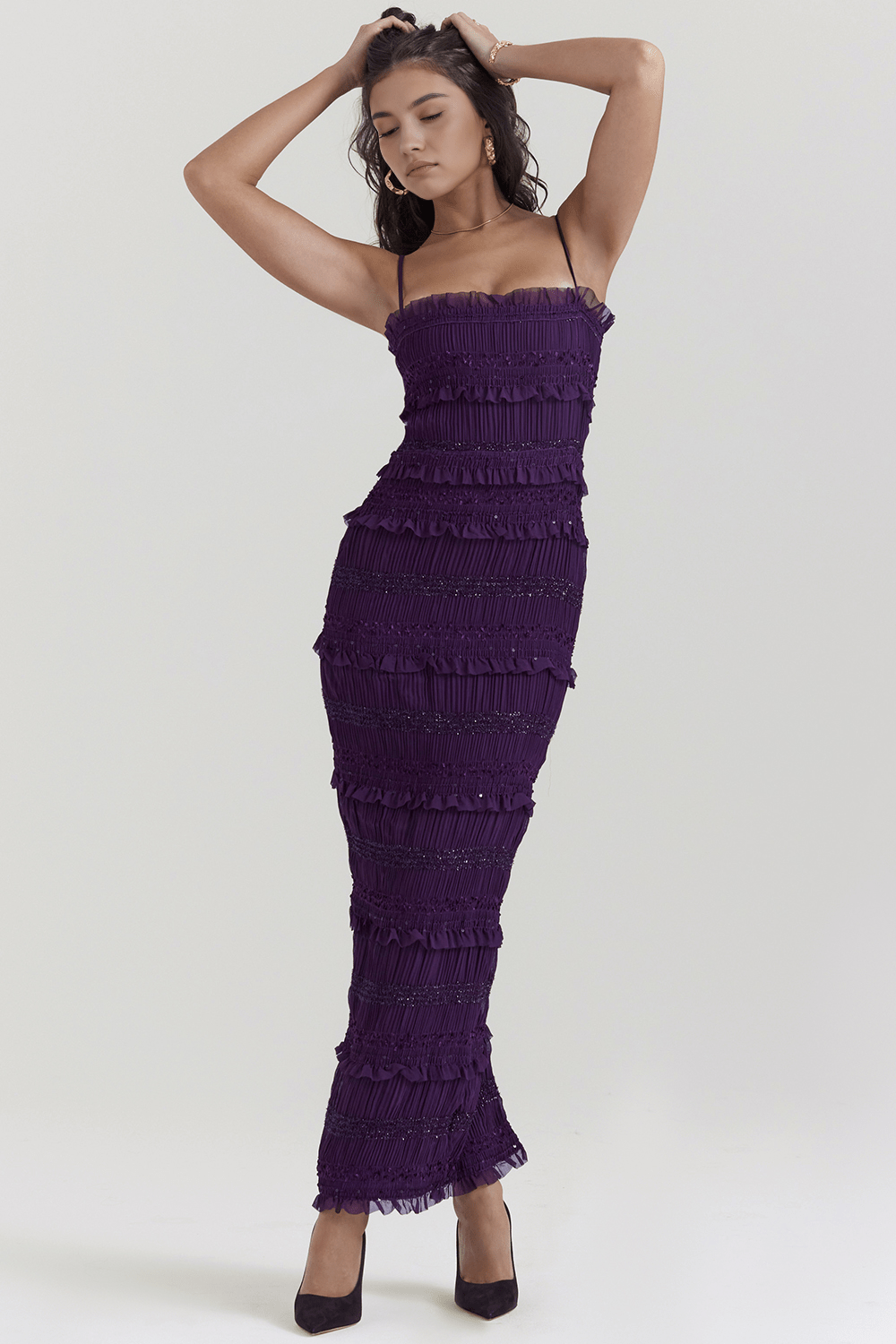 Maxi Dress With Long Skirt Straight Hem and Regular Fit, product image 06.
