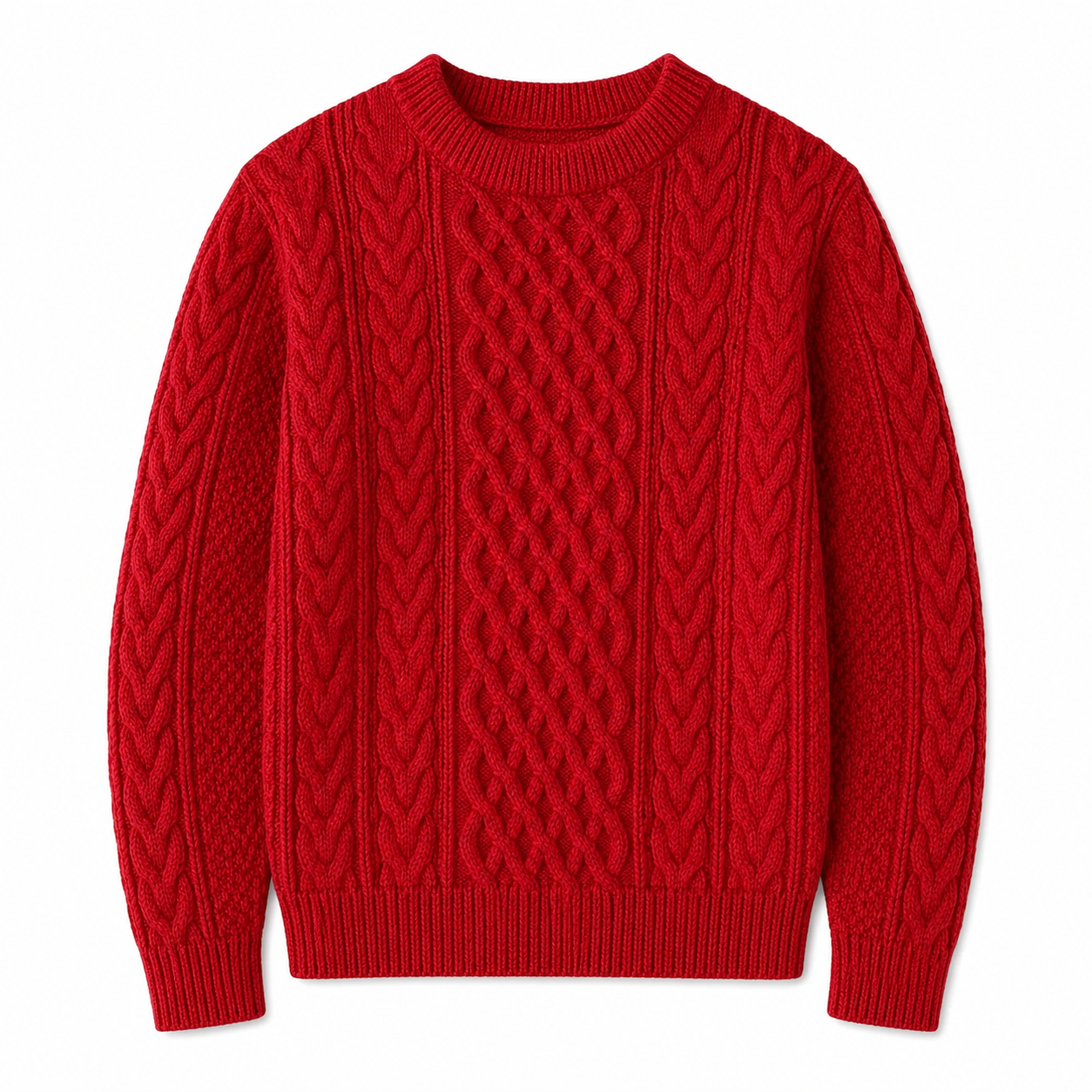 Men’s Cable Knit Wool Jumper