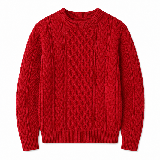 Men’s Cable Knit Wool Jumper