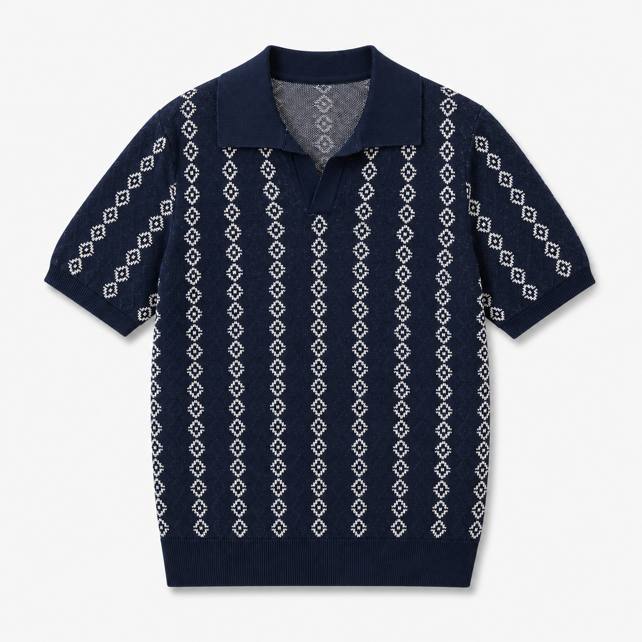 Men’s Short Sleeve V-Neck Knit Sweater