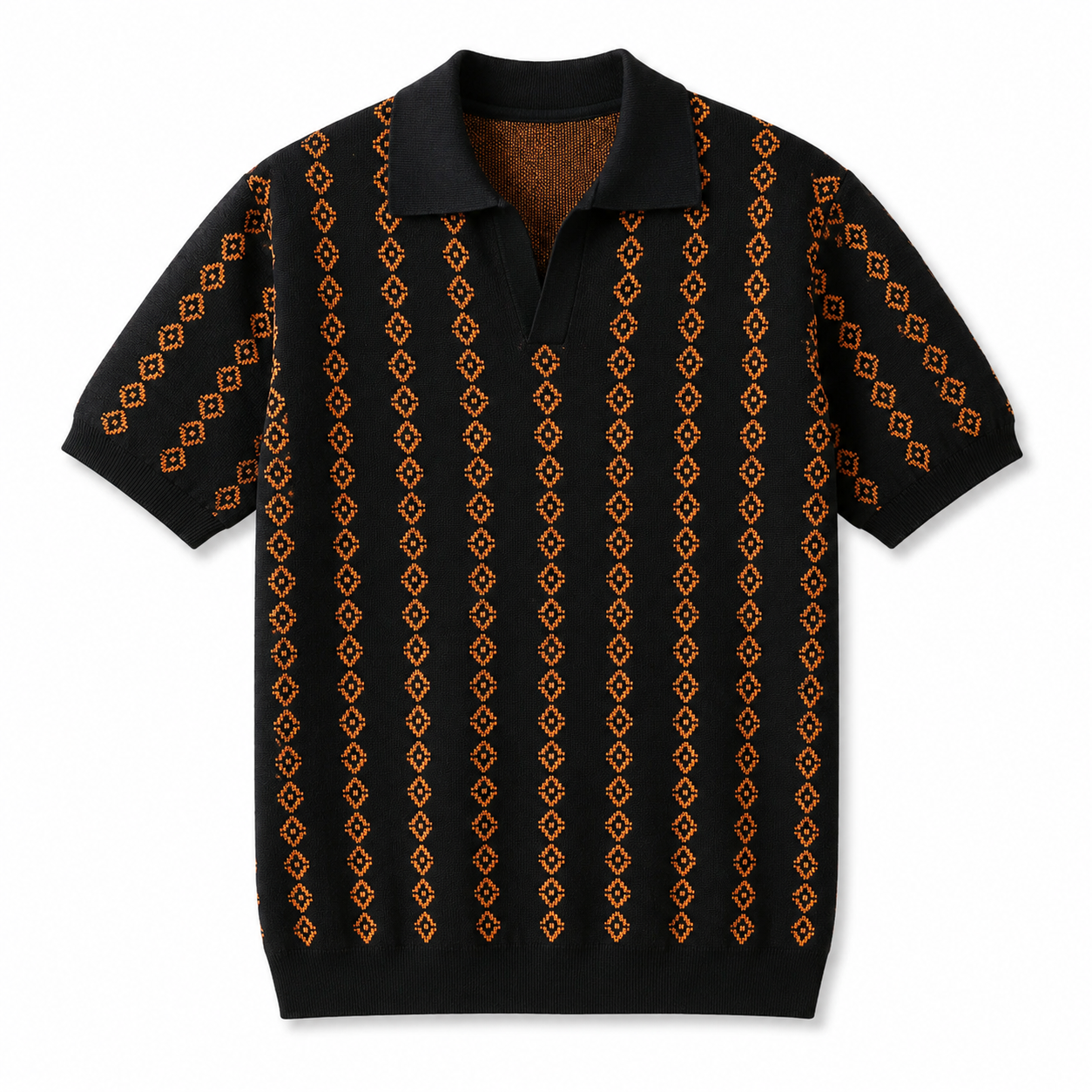 Men’s Short Sleeve V-Neck Knit Sweater