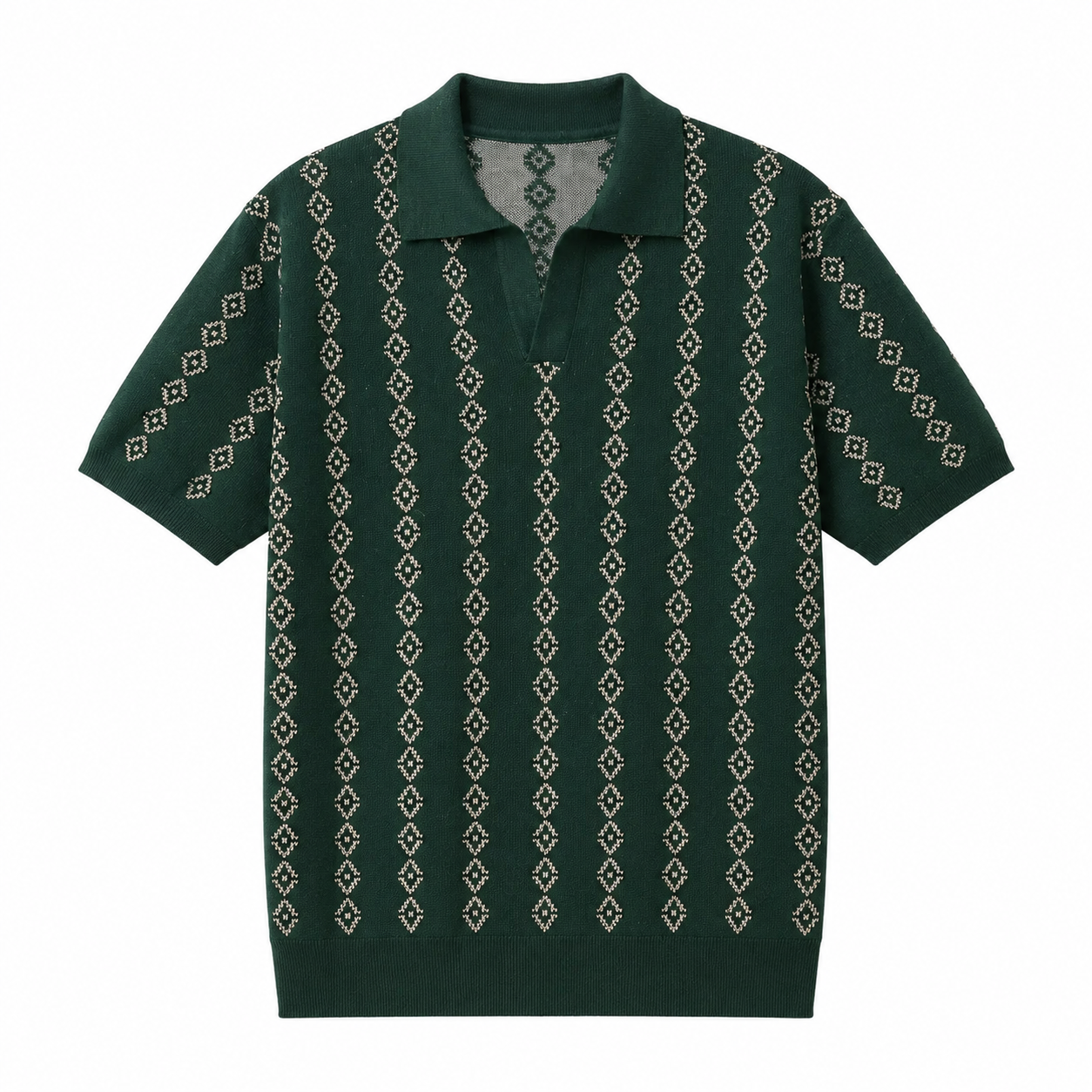 Men’s Short Sleeve V-Neck Knit Sweater