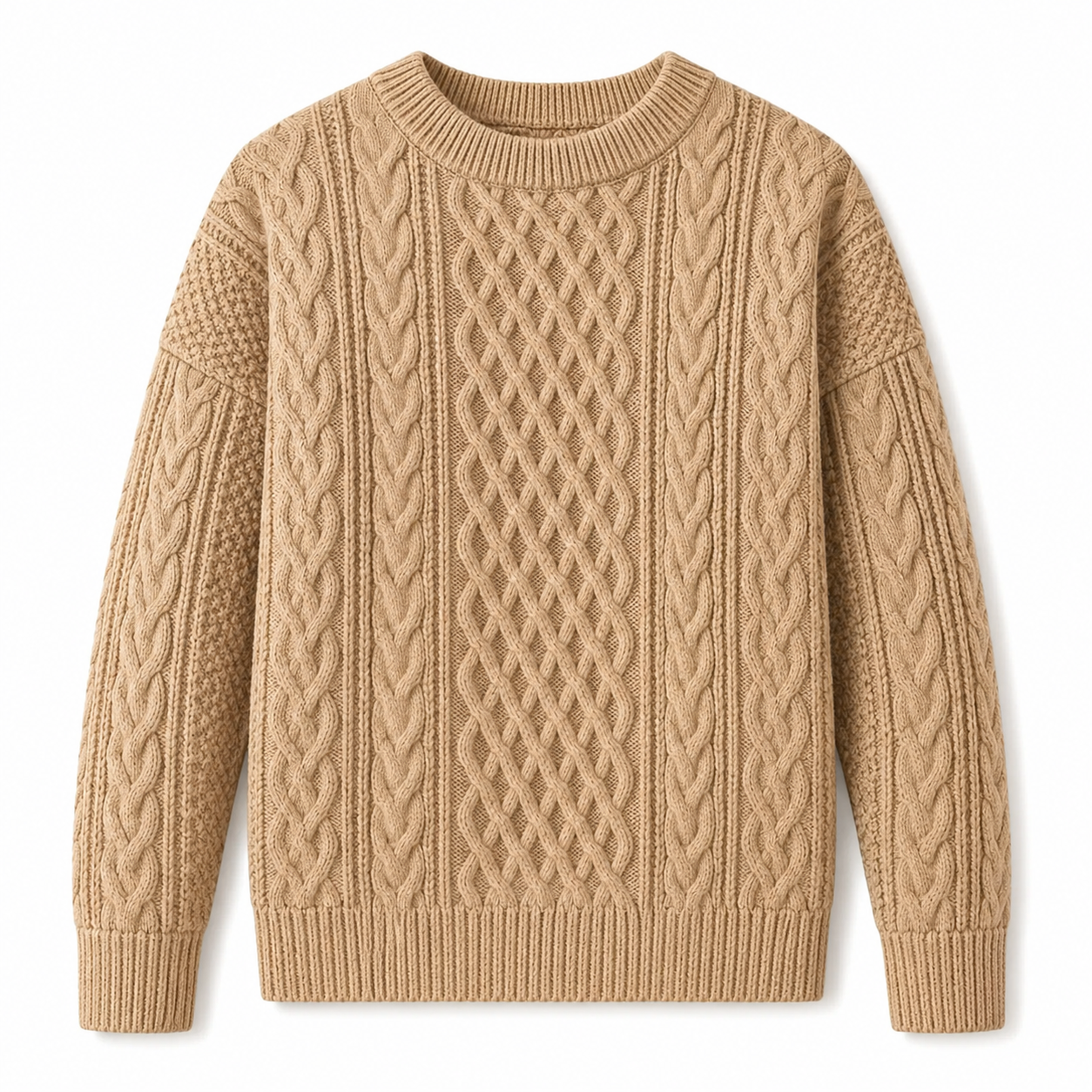Men’s Cable Knit Wool Jumper
