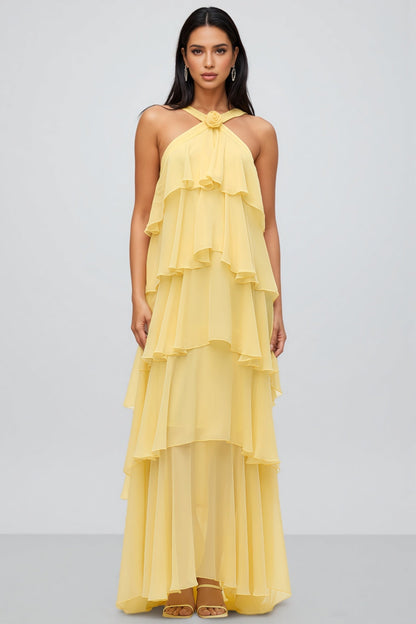 Lace Embroidered Mermaid Silhouette Maxi Dress With Fitted Bodice and Flared Hem, product image 01.
