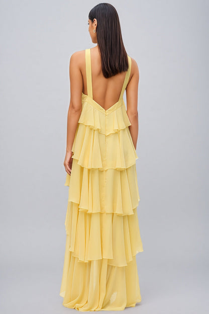 Lace Embroidered Mermaid Silhouette Maxi Dress With Fitted Bodice and Flared Hem, product image 05.