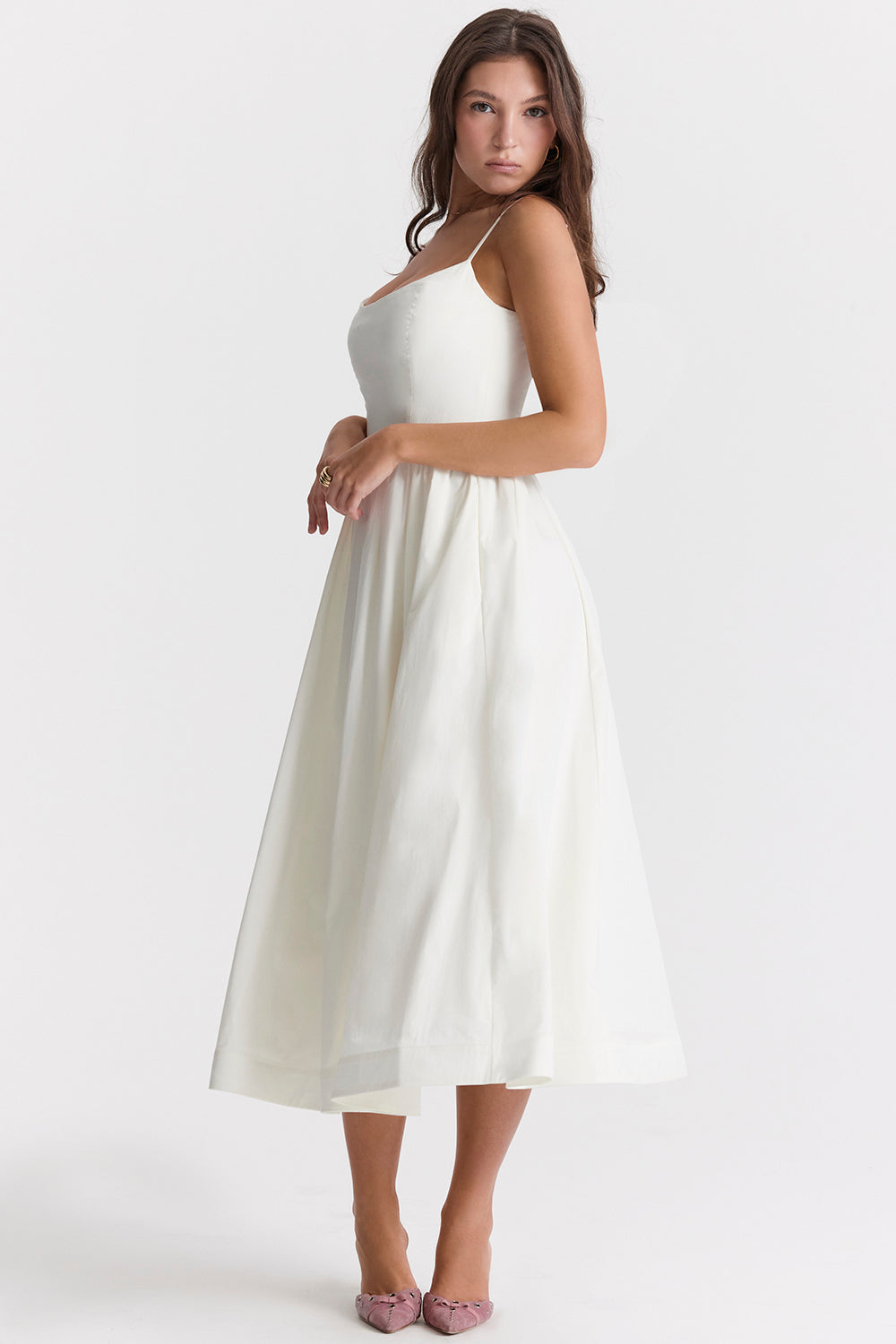 Sleeveless Open Back Midi Dress With Loose Fit and Straight Hem